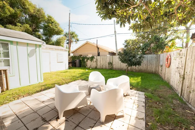 a view of outdoor space and deck