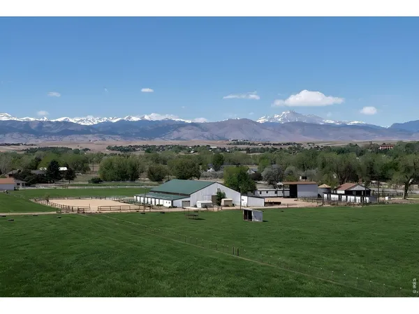 a view of a town with mountain view