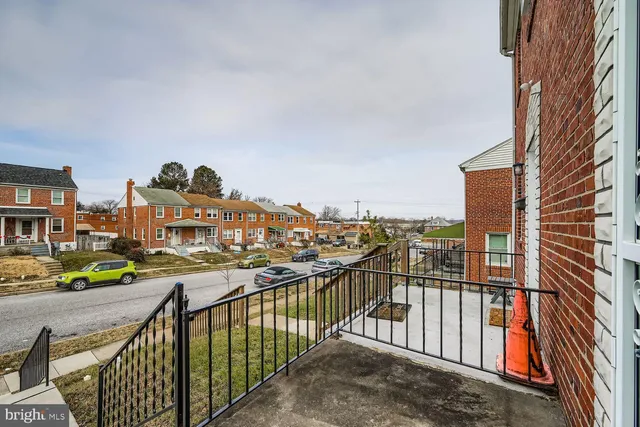 a view of city from a balcony