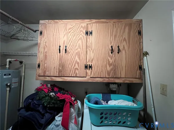 a bathroom with a mirror and a shower curtain