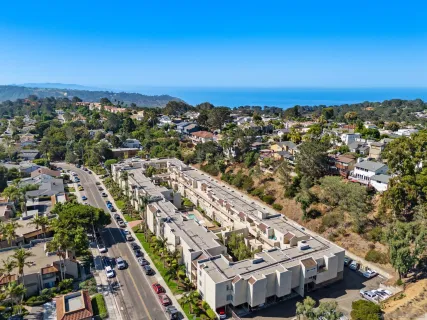 an aerial view of multiple house