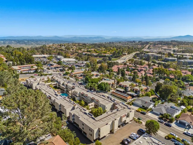 an aerial view of multiple house