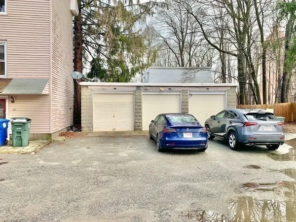 a car parked in front of a house