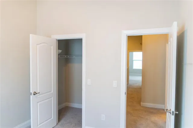 an empty room with a window