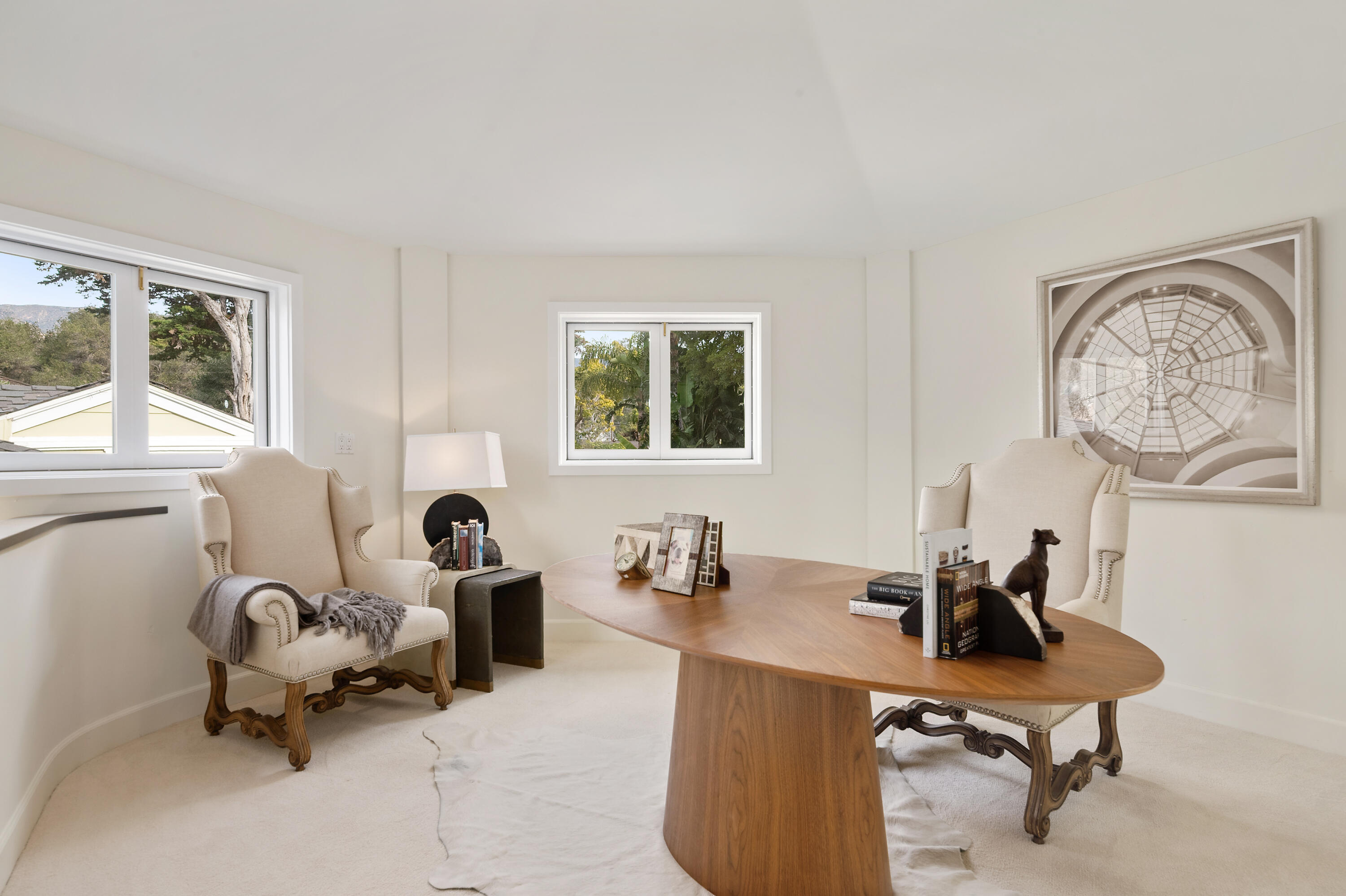 104 La Vereda Road Montecito, CA 93108 - Photo 10 of 15 a view of a workspace with a window