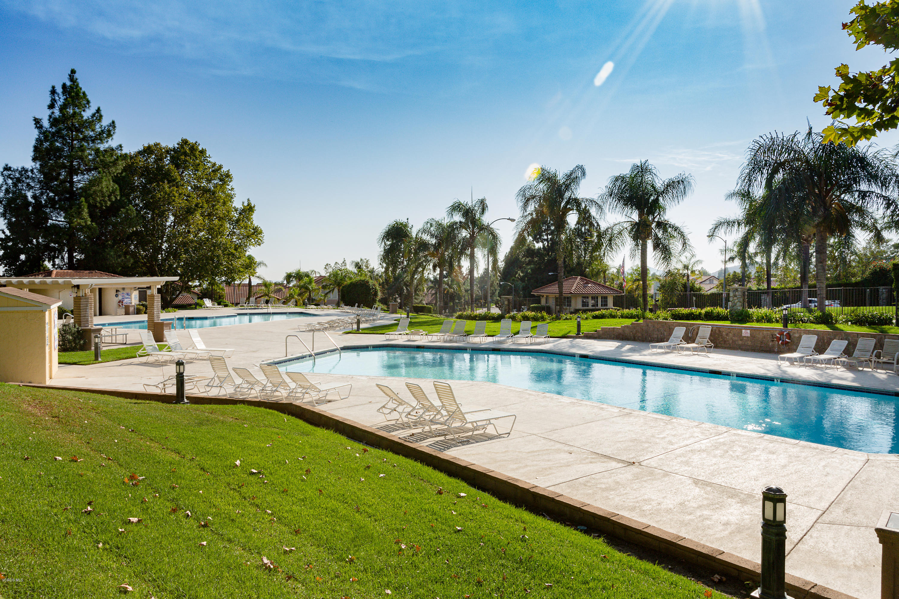 19641 Turtle Springs Way Porter Ranch, CA 91326 - Photo 29 of 31 a view of a swimming pool with a patio