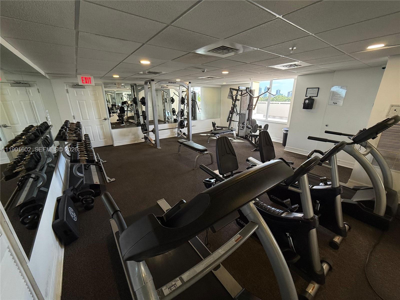 900 Southwest 8th Street, Unit 1009 Miami, FL 33130 - Photo 25 of 30 a view of a room with gym equipment