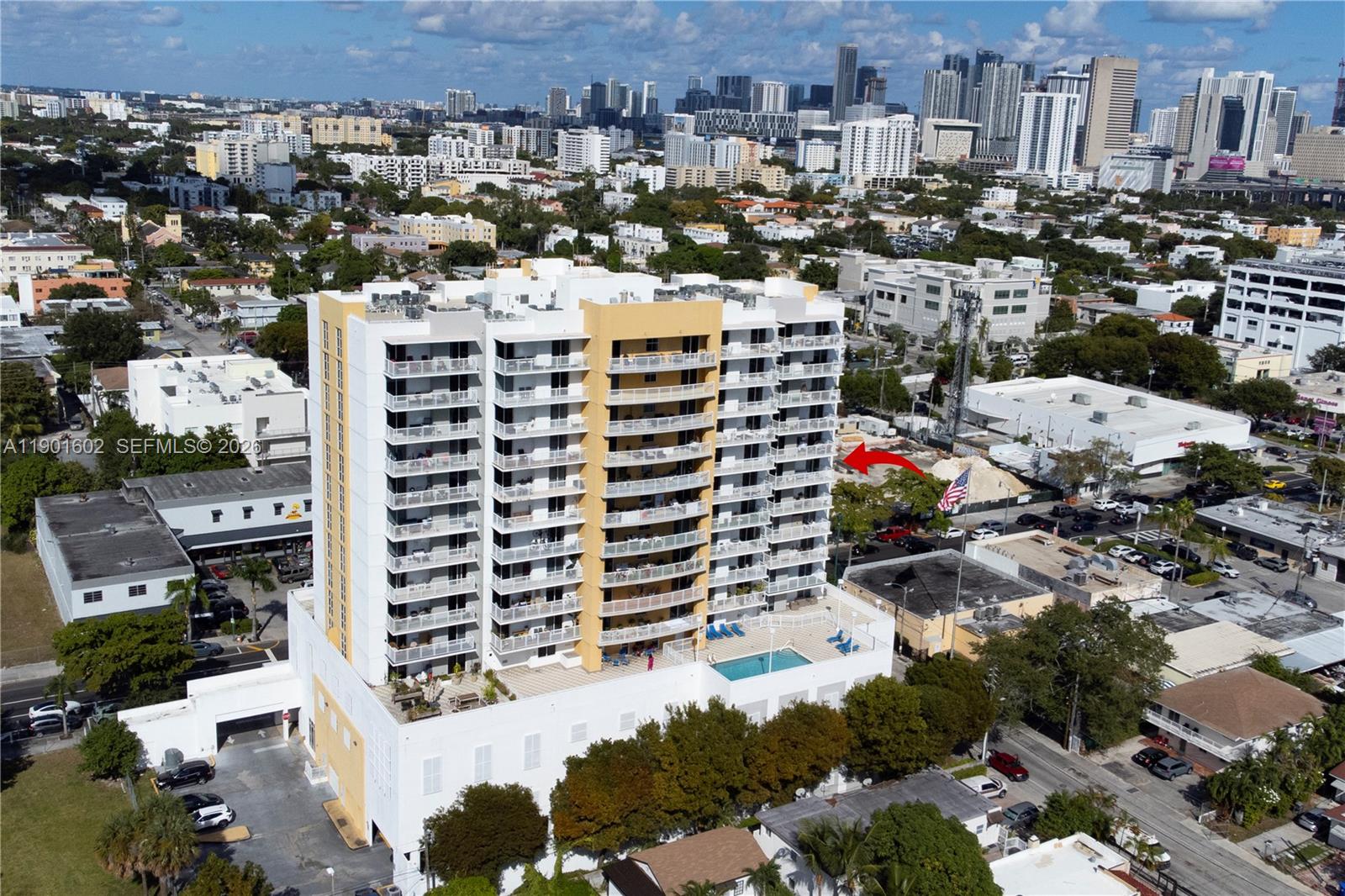 900 Southwest 8th Street, Unit 1009 Miami, FL 33130 - Photo 7 of 30 an aerial view of city