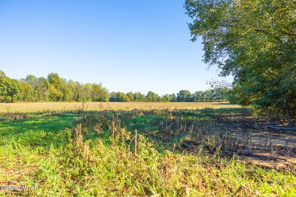 a view of lake with green space