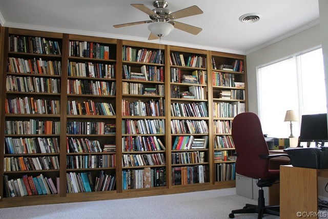 5405 Chestnut Bluff Road Midlothian, VA 23112 - Photo 14 of 19 a view of a workspace with bookshelf