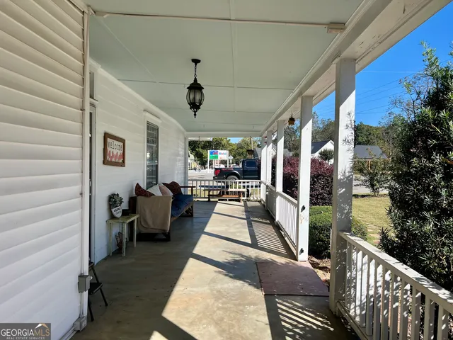 a view of living room and patio