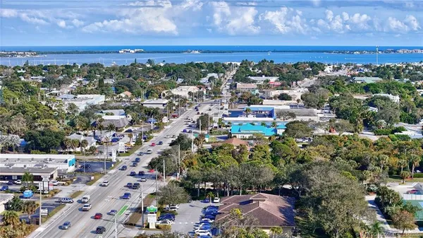 an aerial view of a city