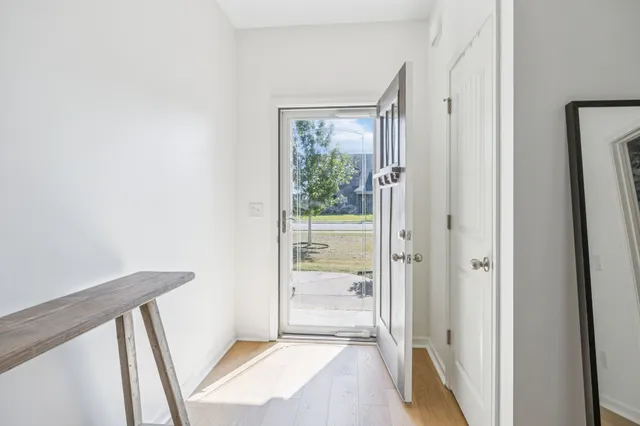 a view of an front door