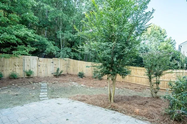 a backyard of a house