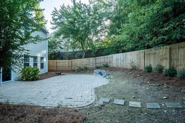 a backyard of a house