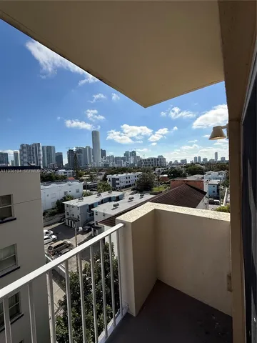 a view of balcony with city view