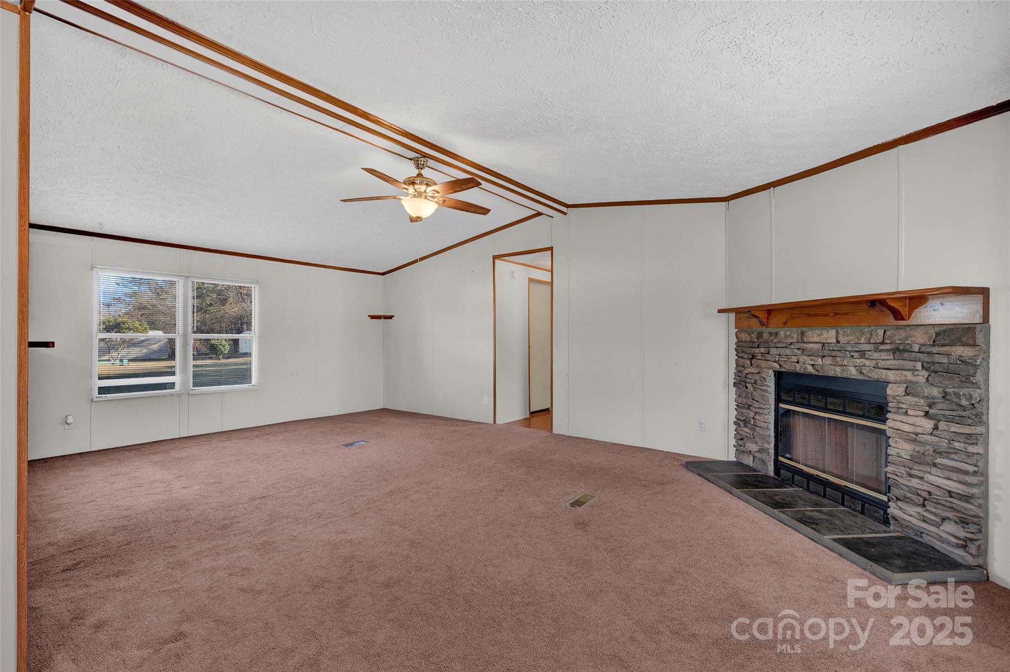 4586 Deal Road Claremont, NC 28610 - Photo 6 of 24 a view of empty room with windows and fireplace