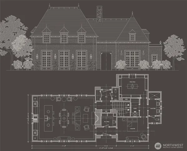 a front view of a building