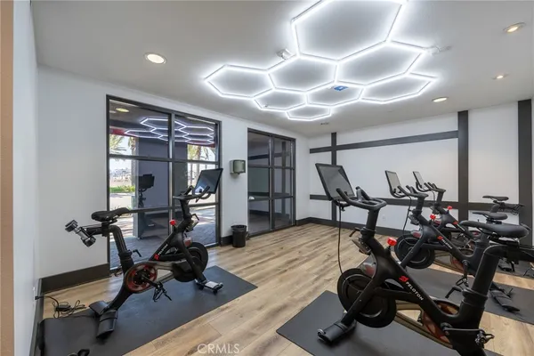 a view of a building and a street