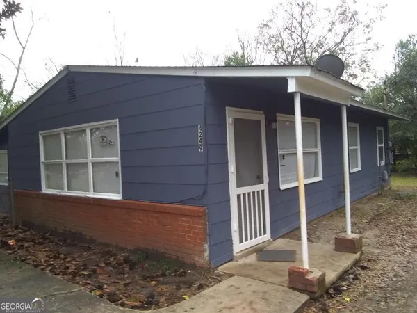 a front view of a house