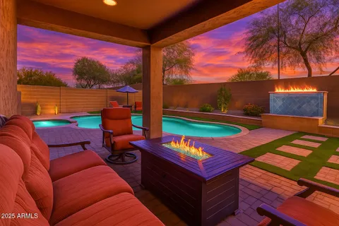 a view of a house with a door and wooden space