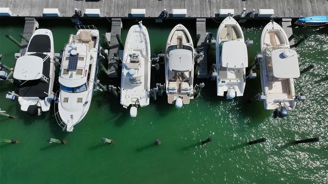 a view of a city with tall buildings and a big yard