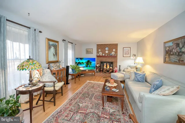 a living room with furniture and a couch