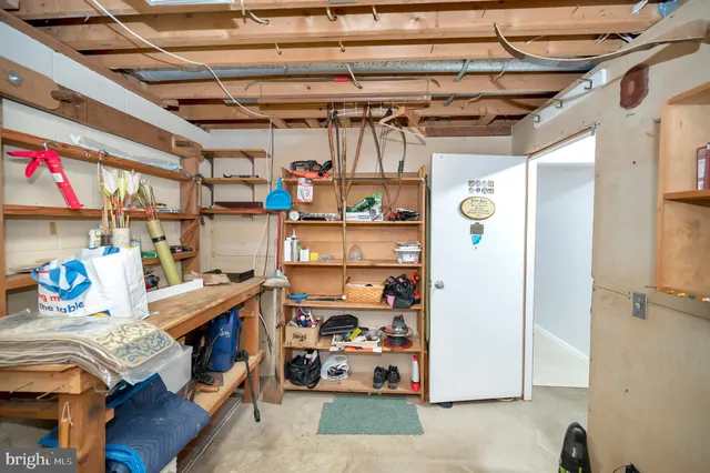 a view of storage and utility room