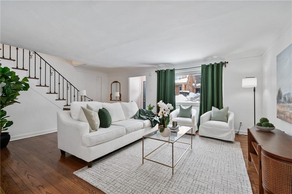 2923 Fernwald Road Pittsburgh, PA 15217 - Photo 3 of 36 a living room with furniture and wooden floor