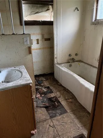 a utility room with a washer and dryer