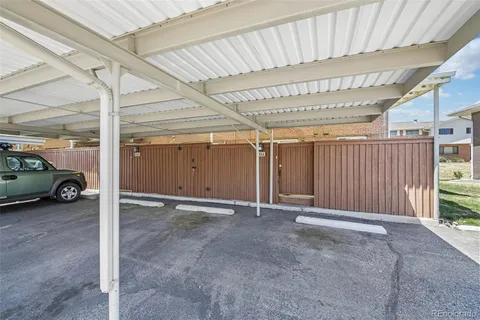 a view of a garage