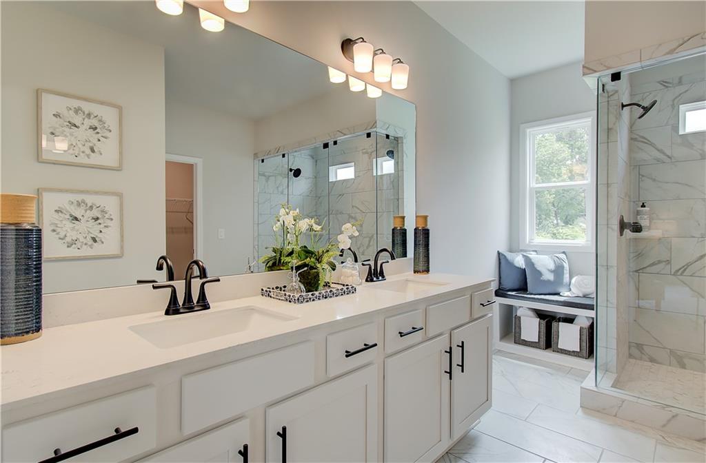31 Butternut Way Auburn, GA 30011 - Photo 22 of 35 a bathroom with a sink double vanity