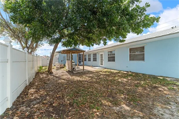 a backyard of a house