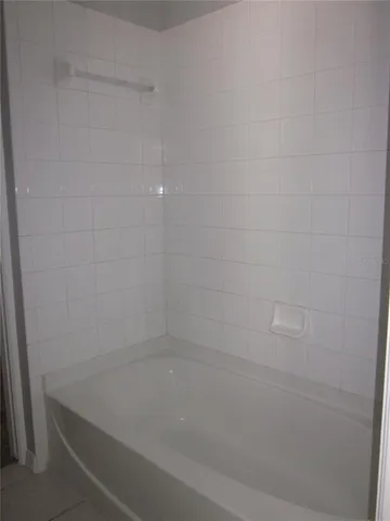 a close up of a bathtub