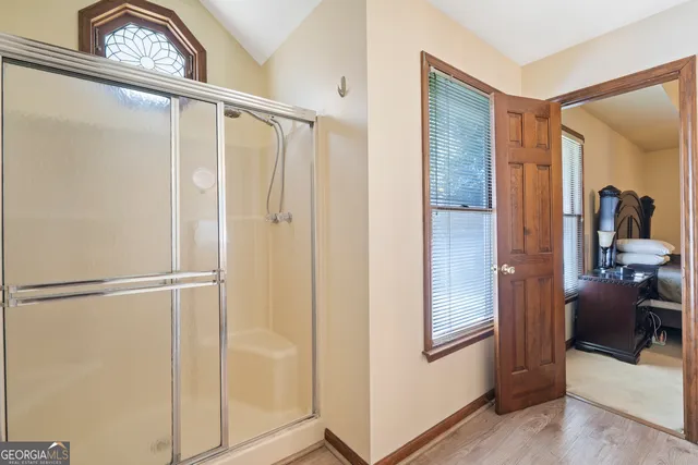 an empty room with a window