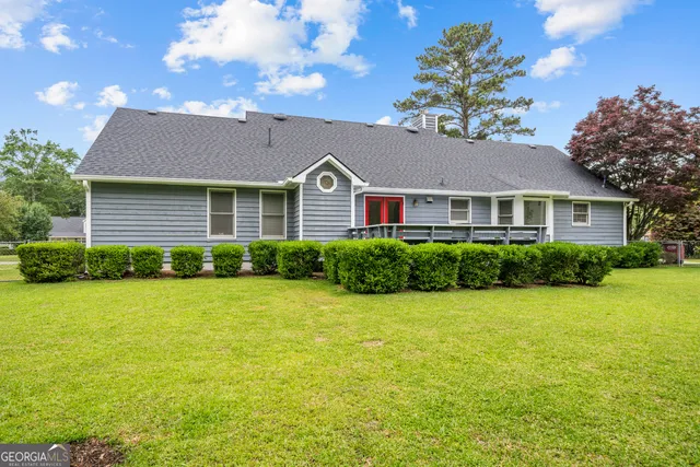 a view of a house with a porch