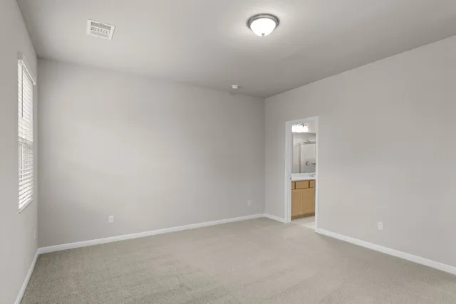 an empty room with an entryway