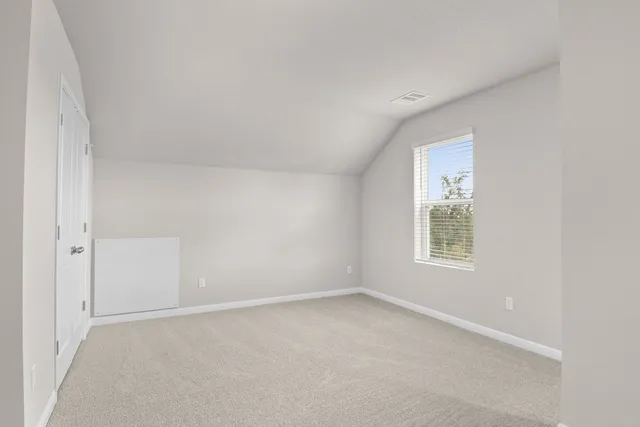 an empty room with a window