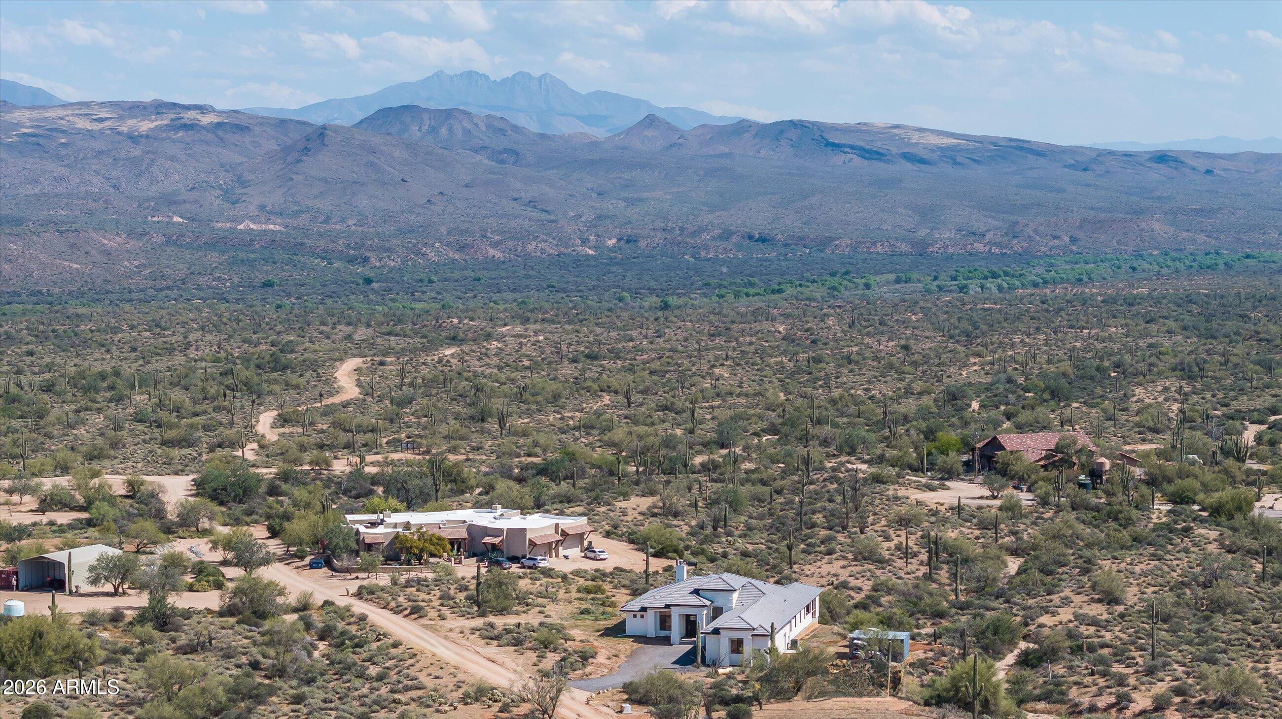 17439 East Wildcat Drive Rio Verde, AZ 85263 - Photo 23 of 25 an aerial view of house with yard and mountain view