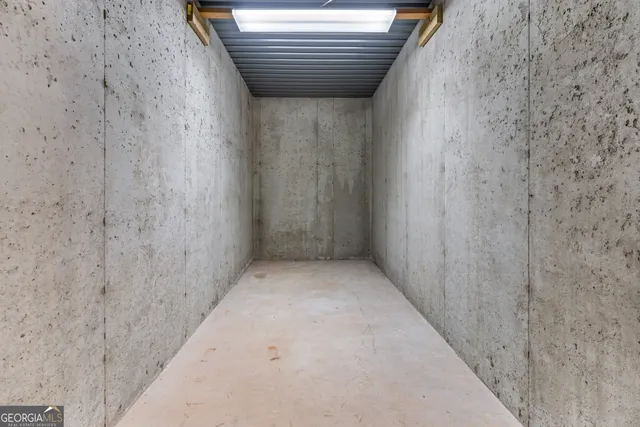 a view of wooden door