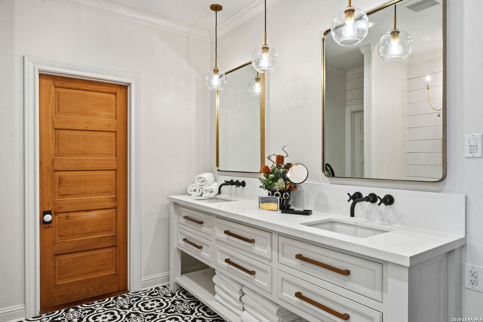 1429 Kendall Jackson Comfort, TX 78013 - Photo 28 of 88 a bathroom with a sink a vanity and a mirror