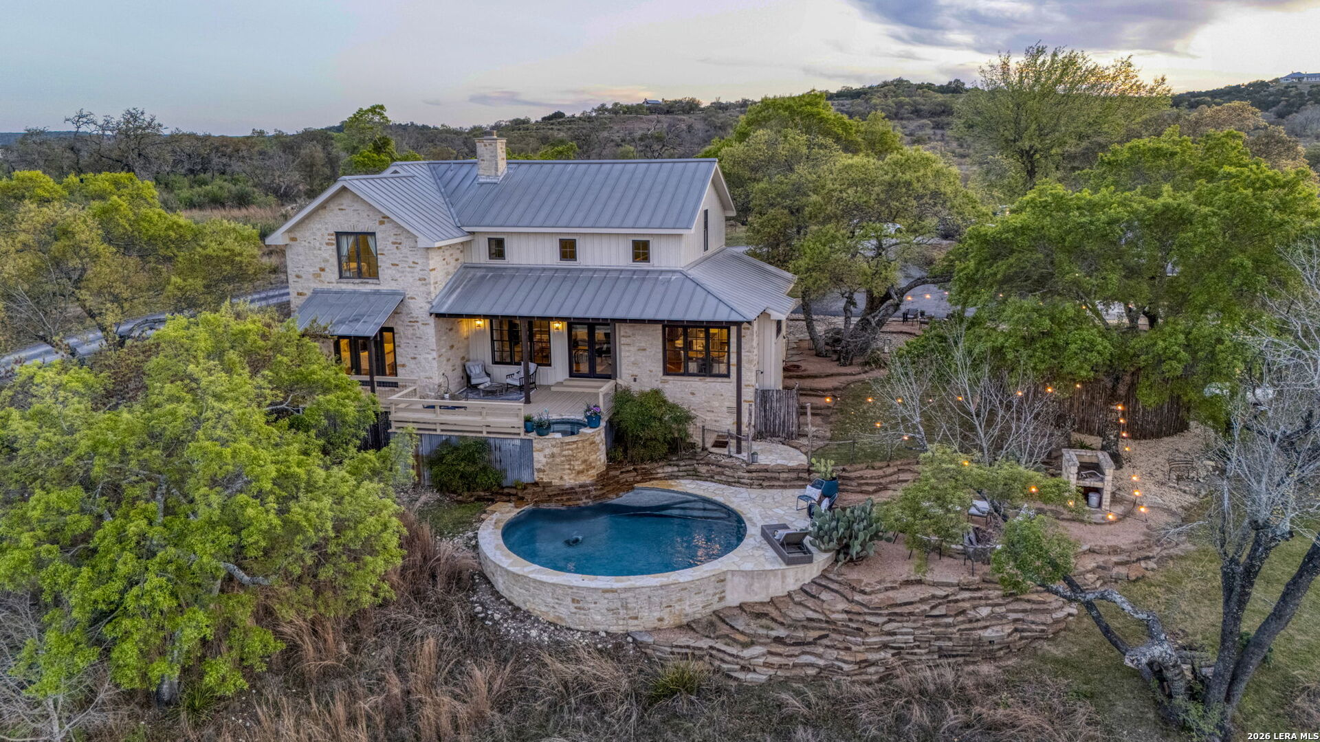 1429 Kendall Jackson Comfort, TX 78013 - Photo 84 of 88 an aerial view of a house with yard patio and lake view