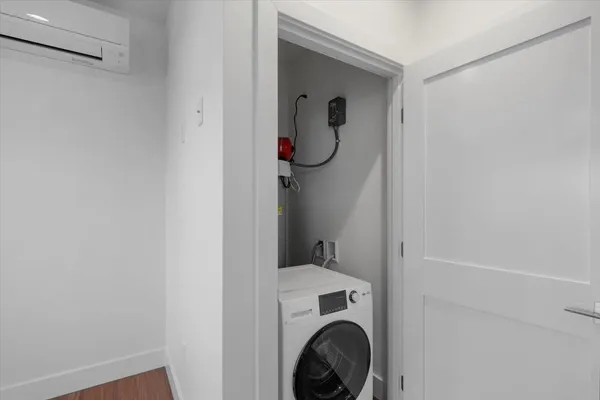 a view of a room with an empty space