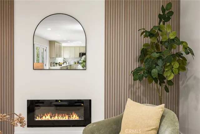 a view of a swimming pool with a garden