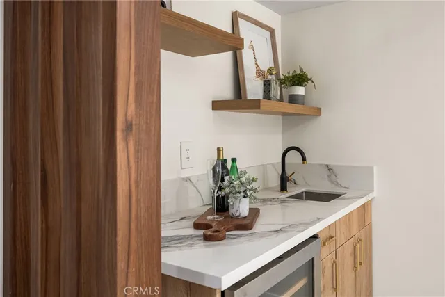 a view of a house with a small yard