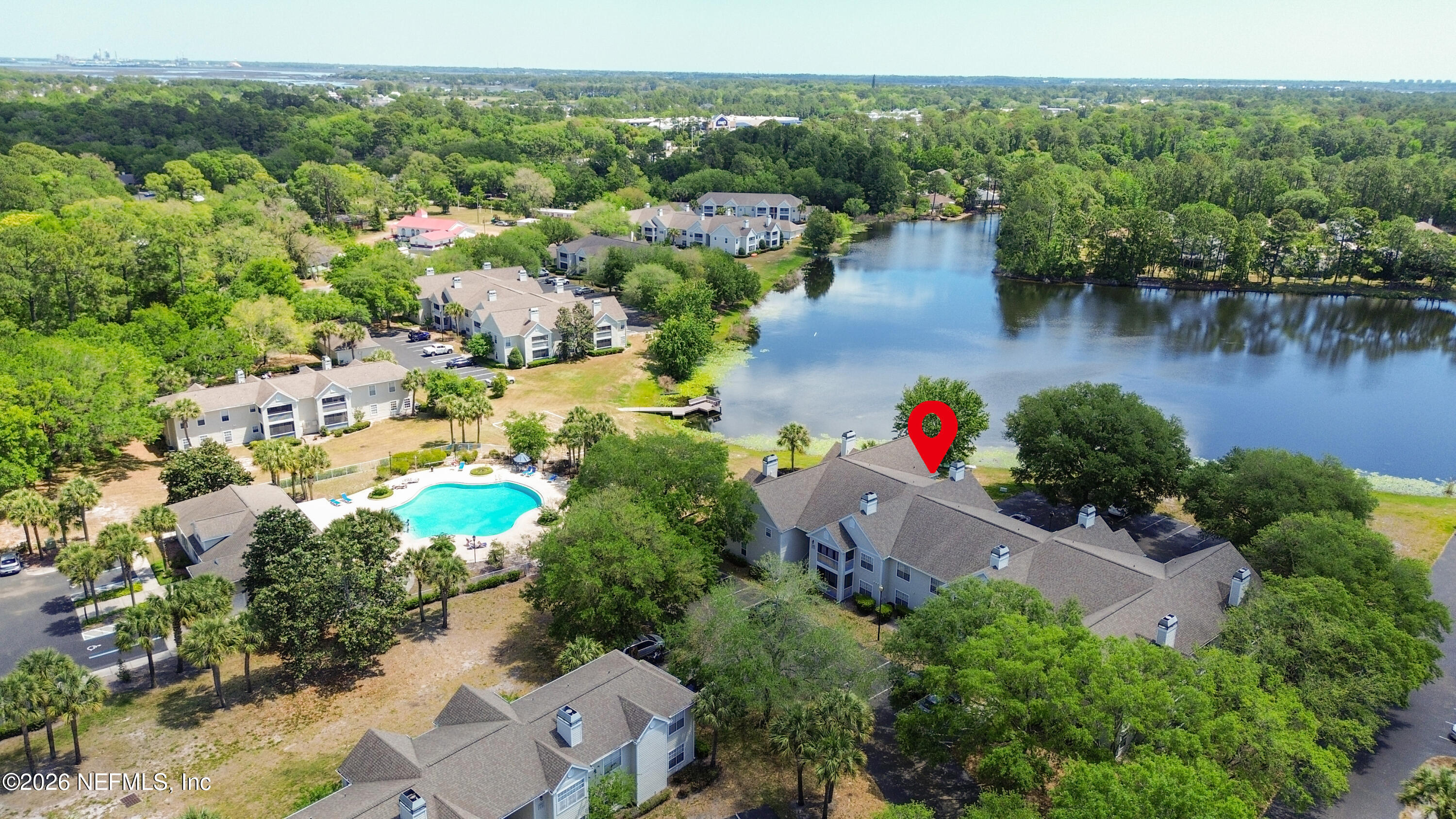 23699 Bahama Point, Unit 1126 Fernandina Beach, FL 32034 - Photo 40 of 50 an aerial view of residential house with outdoor space and lake view