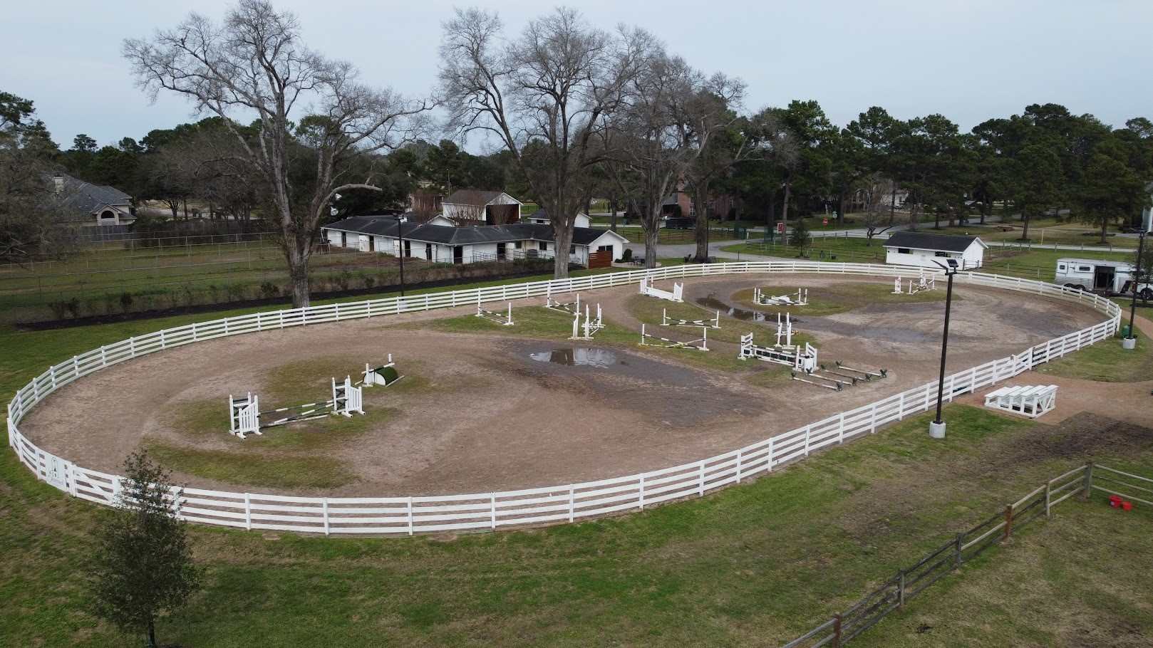 9510 Ashdown Forest Drive Spring, TX 77379 - Photo 46 of 50 COMMUNITY EQUESTRIAN ARENA – unique neighborhood equestrian facilities offering riding and training space within the community.