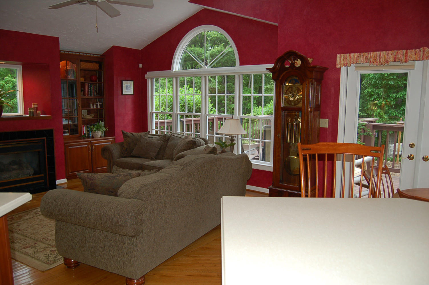 384 Pin Oak Drive Blue Ridge, VA 24064 - Photo 11 of 57 a living room with fireplace furniture and a large window