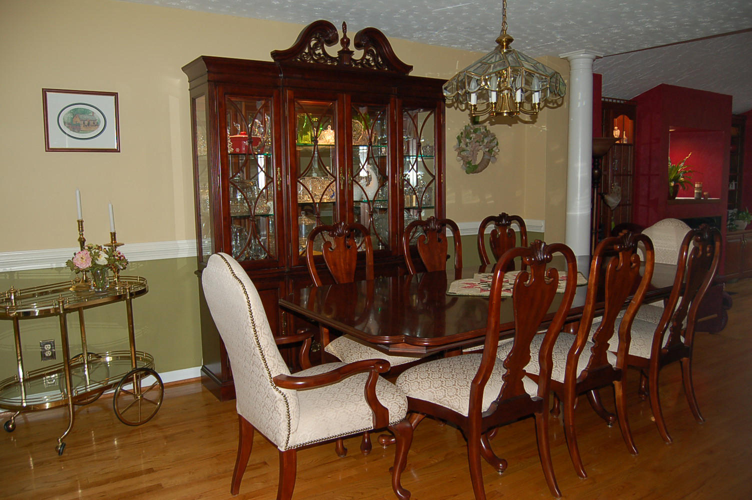 384 Pin Oak Drive Blue Ridge, VA 24064 - Photo 12 of 57 a view of a dining room with furniture and chandelier
