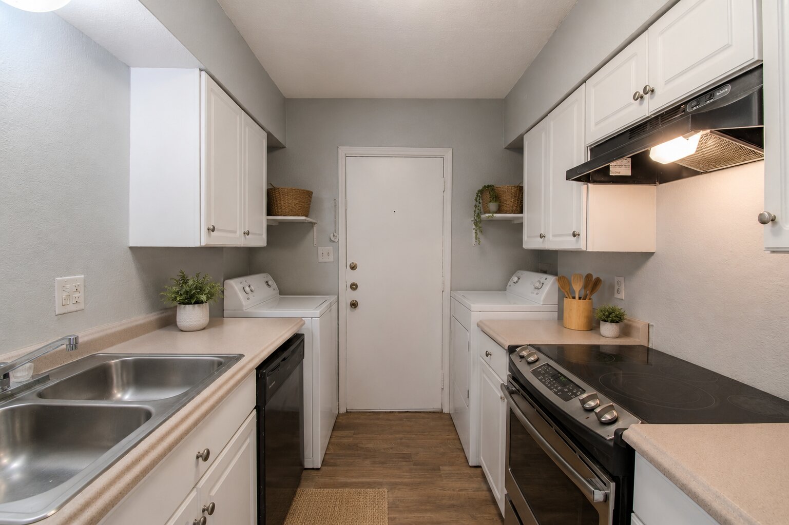 100 Uhland Road, Unit 3 San Marcos, TX 78666 - Photo 7 of 20 Your kitchen! With washer and dryer hook ups in unit. Washer and dryer not included. This photo has been virtually staged.